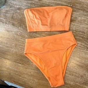 Target xhilaration neon orange bikini top XS and bottoms S